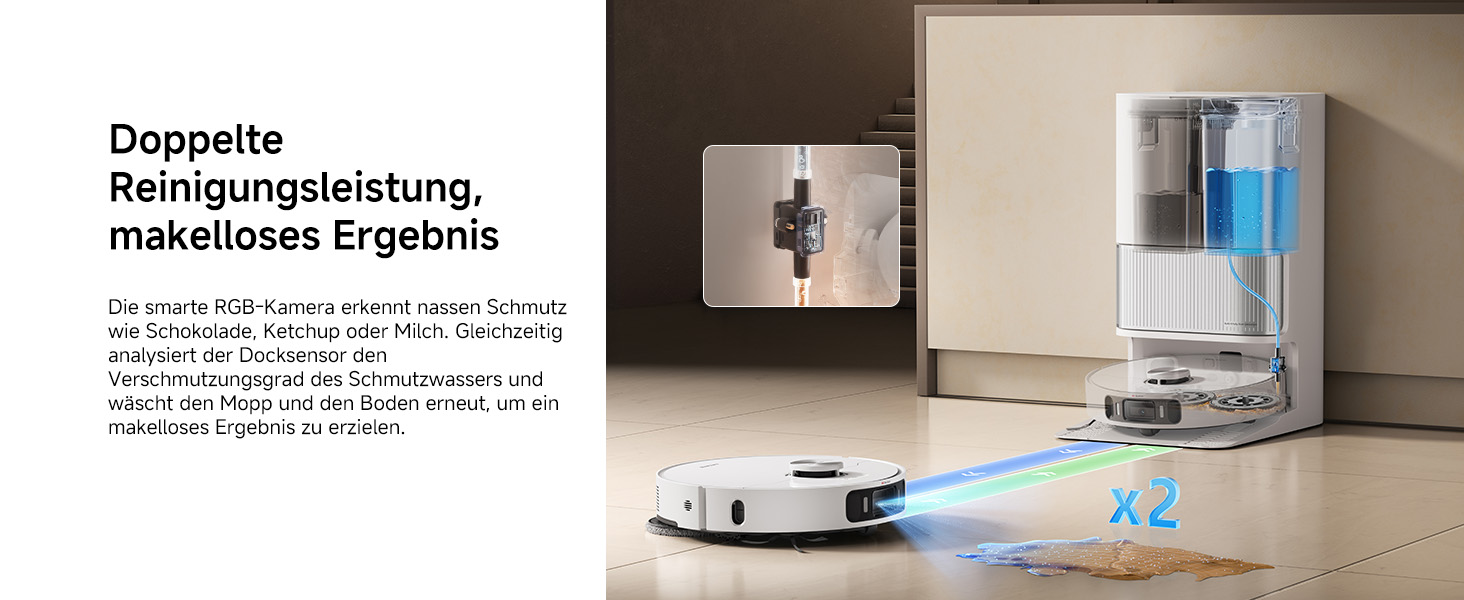 Робот-пилосос Dreame L40 Ultra AE з функцією миття, 19000 Па потужність всмоктування, багато щіток та гнучкий моп, для вологого та сухого прибирання. Автоматична станція очищення пилу.