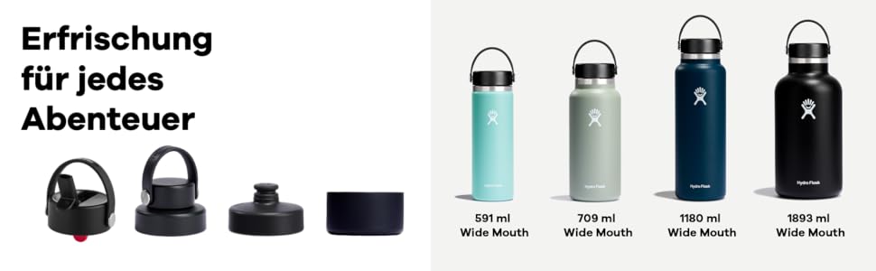 Термобутилка HYDRO FLASK 1180 мл із нержавіючої сталі, ізольована спортивна пляшка для води з герметичною кришкою Flex Cap, ремінцем, Berry, підходить для посудомийки