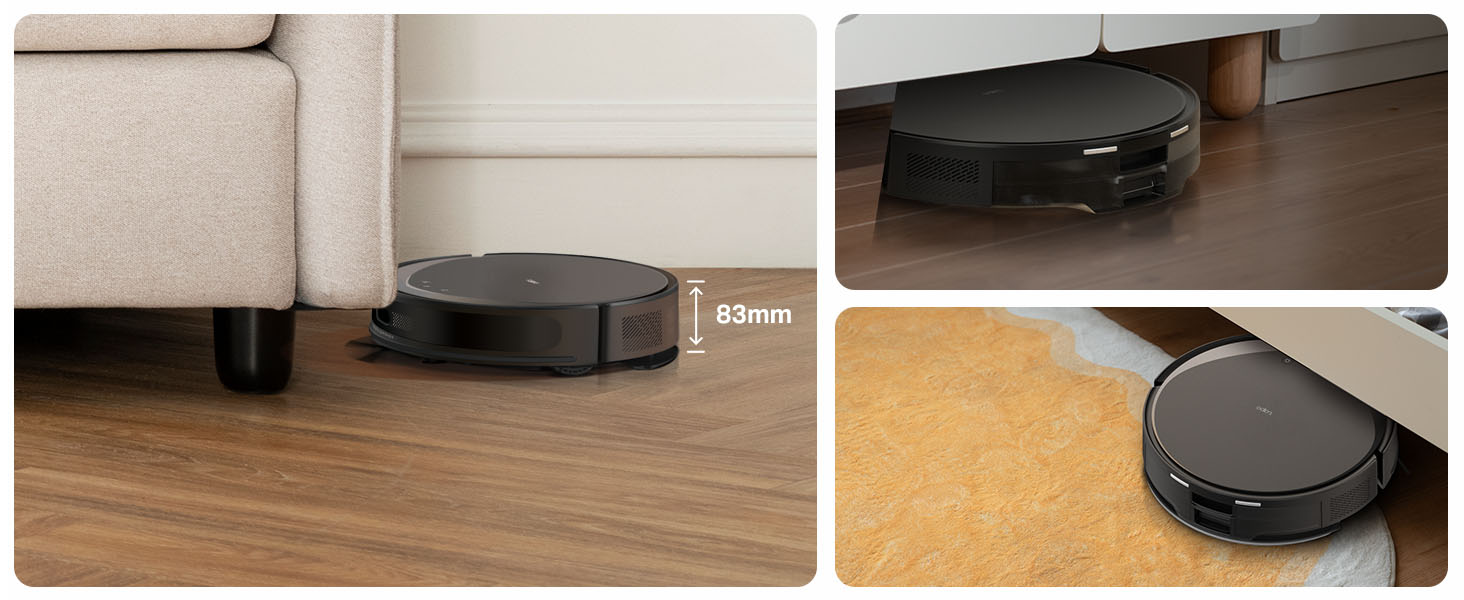 Робот-пилосос Tapo RV20 Max Plus з функцією миття та автоматичною станцією зарядки, 5300Pa, 83 мм, сумісний з Alexa & Google Assistant, керування через додаток