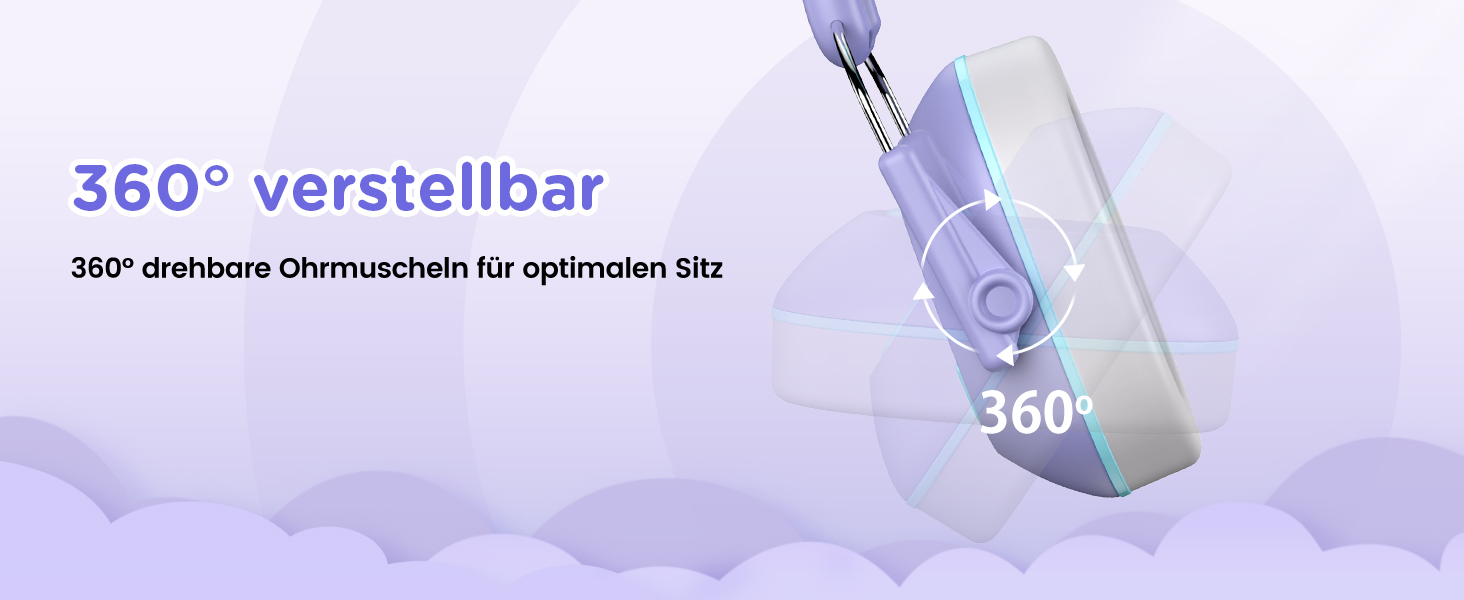 Навушники шумозаглушення для дітей Link Dream, SNR 30dB, 3-16 років, блакитний/фіолетовий (1 шт.)