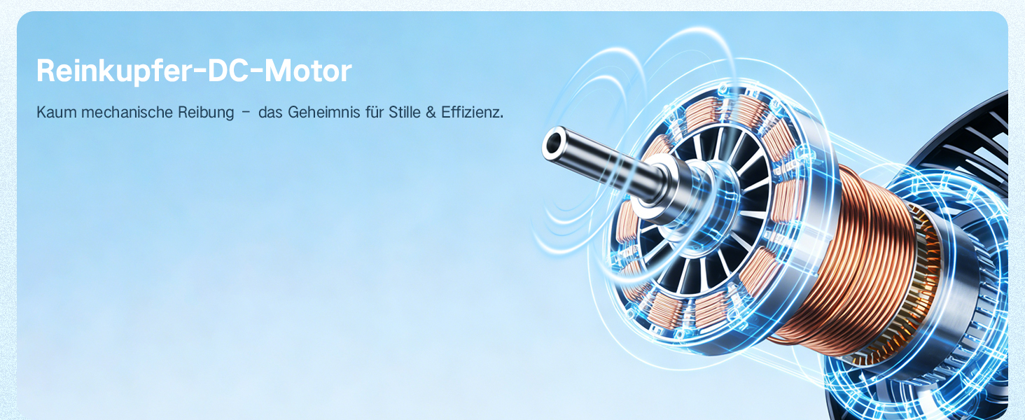 Портативний вентилятор настільний з акумулятором, тихий (30 дБ), 4 швидкості, LED дисплей, USB-C, знімний, для дому та офісу