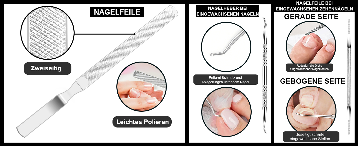 Професійний нігтеріз для нігтів на ногах - нігтеріз для пальців ніг, великий для людей похилого віку, товсті нігті з широким отвором, гострий інструмент для обрізання нігтів, набір для догляду за нігтями з довгим руків'ям та скошеним вигином леза для чоловіків та жінок, чорний