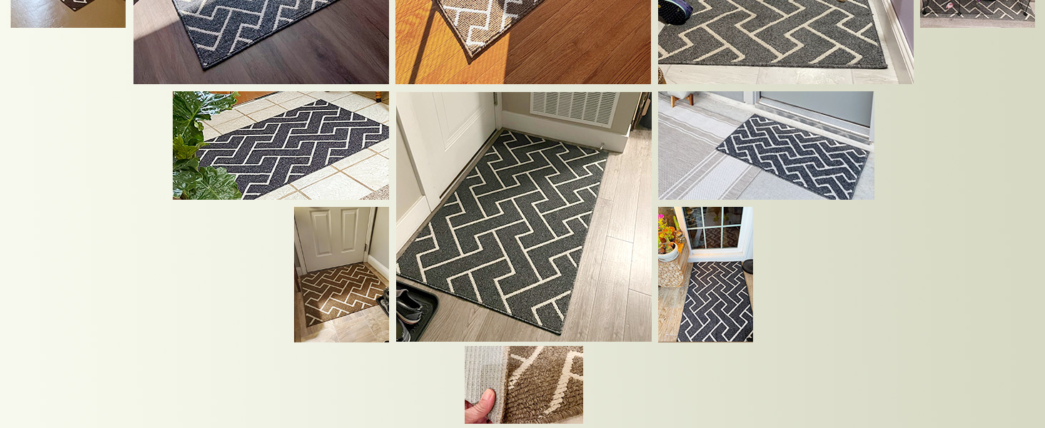 Килимок для дому чорного кольору 50 x 80 см, вологостійкий, антиковзаючий. Підходить для входу, коридору, саду, дому, тварин.