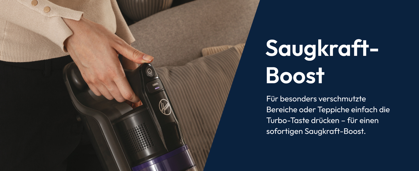 Бездротовий пилосос Hoover HF1 Plus з Anti-Hair Wrap, паркуванням та LED-підсвічуванням, HEPA 6-фільтр, 45 хв роботи, ідеальний для алергіків