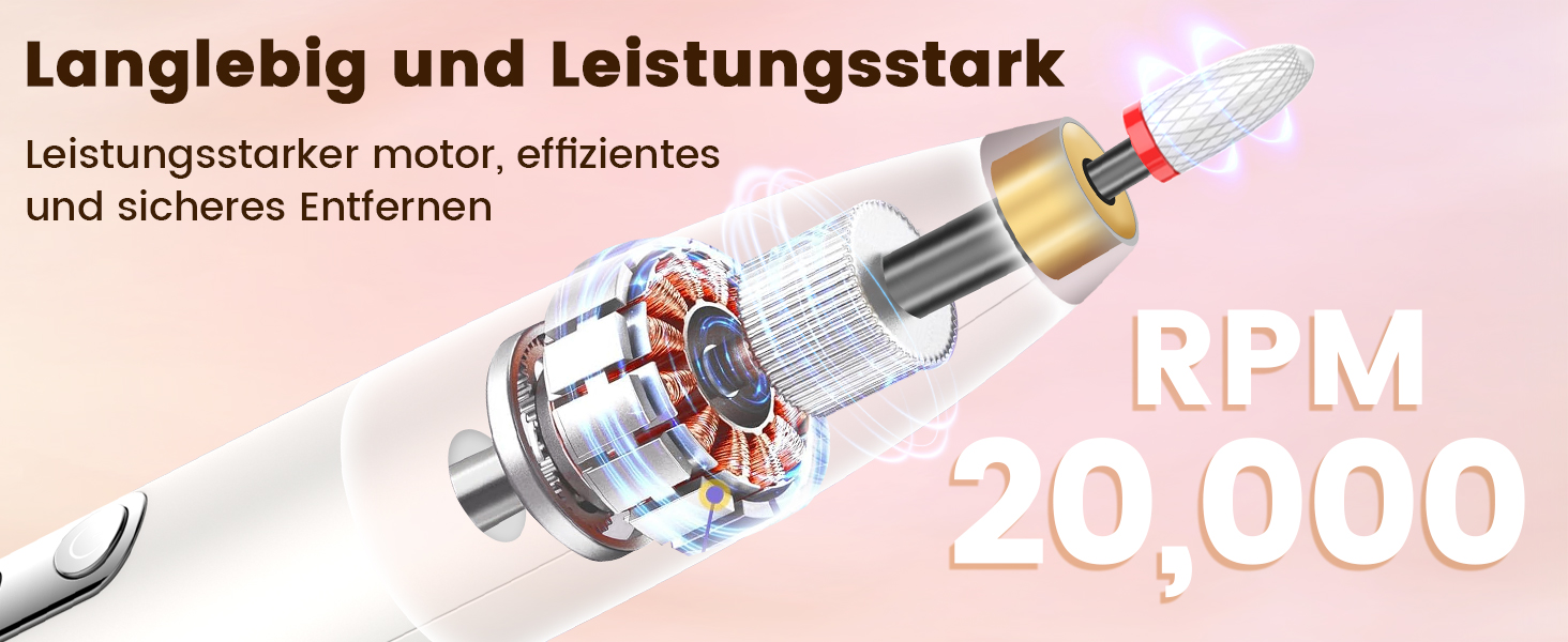 Електричний фрезер для нігтів DOCOCO з USB-C, для гелю та акрилу, манікюрний набір