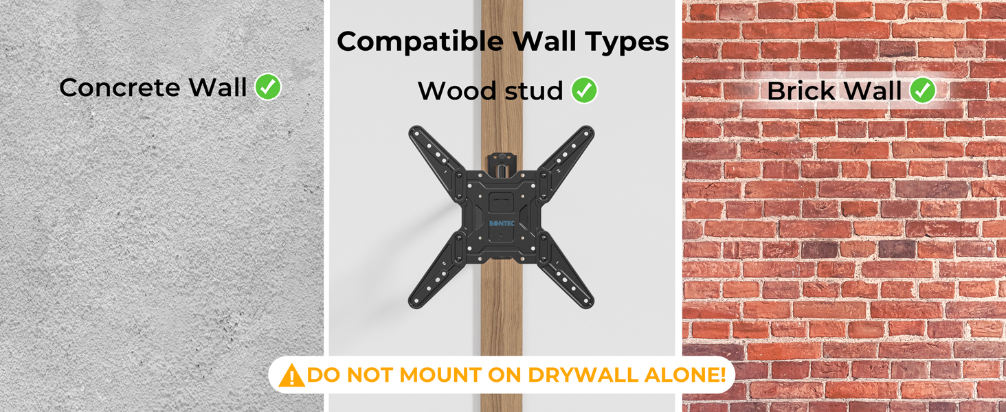 Кронштейн для телевізора BONTEC 950 мм, поворотний, нахильний, для 26-65 дюймів, VESA 400x400, до 35 кг