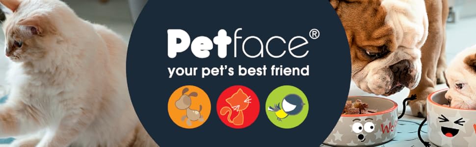 Керамічна годівниця для собак Petface з сірими крапками сірого/білого кольору, 20 см