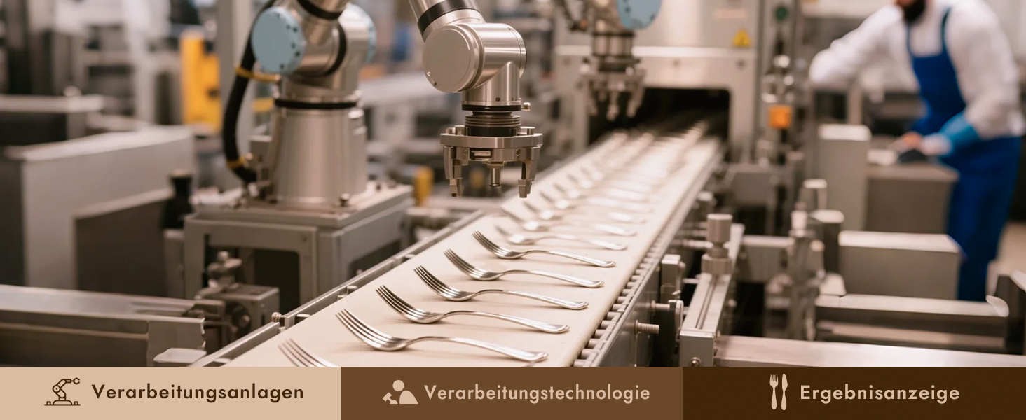 Набір столових приборів HIKAA на 6 осіб (30 предметів), нержавіюча сталь 18/10, полірування з діамантовим візерунком - для дому, весілля, святкування