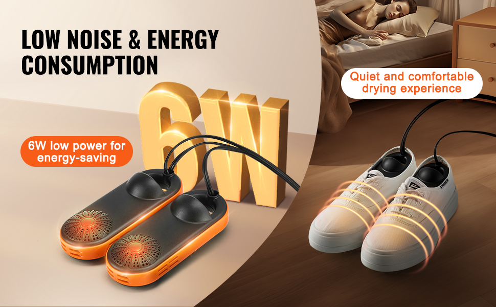 Сушарка для взуття VEVOR з 4 трубками та таймером, 200 Вт, сушарка для чобіт та взуття з тепловим обдувом