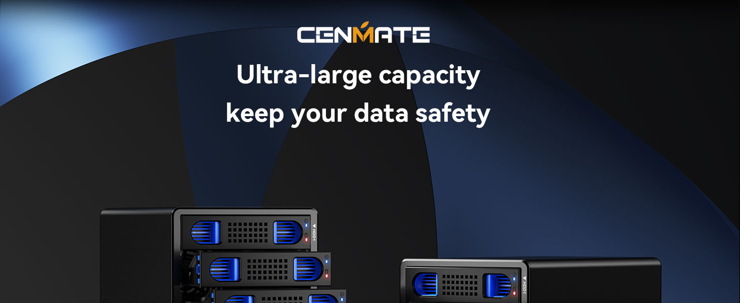 Корпус для жорстких дисків CENMATE з трьома відсіками для 2.5'/3.5' SATA HDD/SSD з USB 3.0, без інструментів, Daisy Chain, DAS (не RAID/NAS)