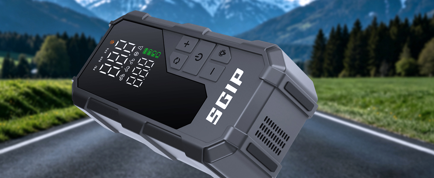 Пускозарядний пристрій для авто 7000A з компресором 150PSI, Powerbank 26800mAh для бензину (до 9л) та дизеля (до 8л), LED-ліхтар