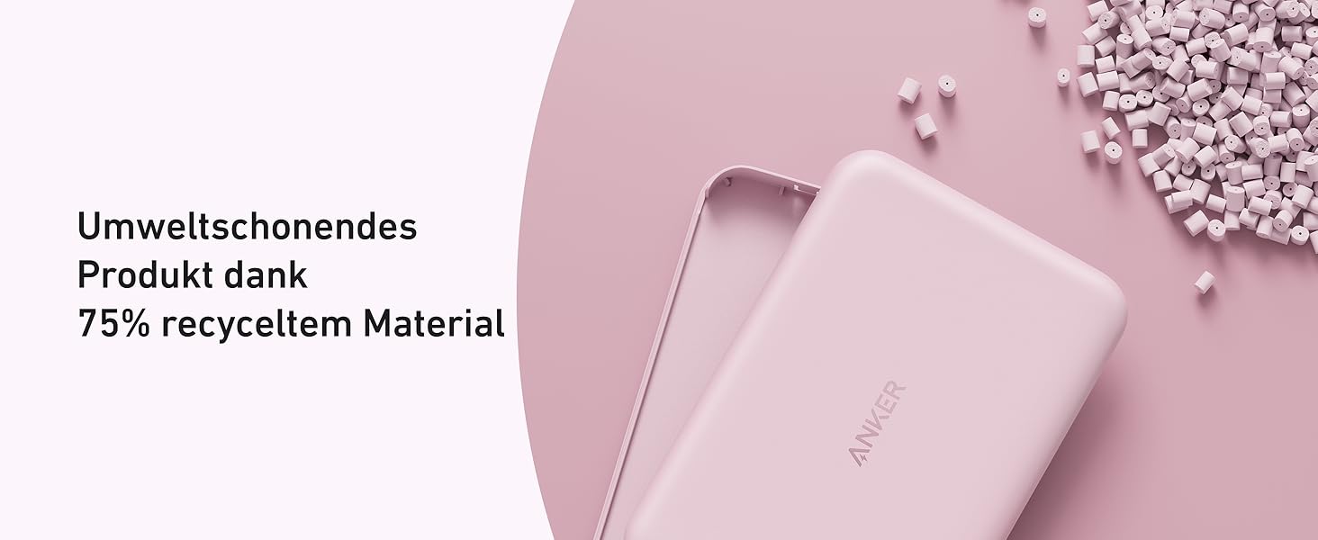 Anker MagGo Powerbank 10000mAh: портативний зарядний пристрій з MagSafe для iPhone 16/15/14/13 (Рожевий)