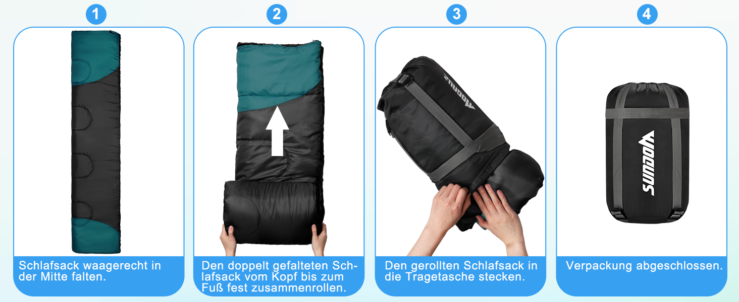 Сплячий мішок Outdoor для кемпінгу на 4 сезони - дорослий спальний мішок, функція 2 в 1, теплий, легкий, водонепроникний для рюкзаків, походів та подорожей, 220 x 80 см