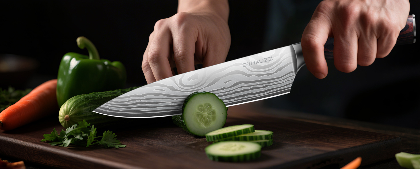 Професійний ніж для м'яса Kochmesser 20 см з нержавіючої сталі 5Cr15MoV, кухонний ніж з ергономічною ручкою, універсальний ніж для нарізки