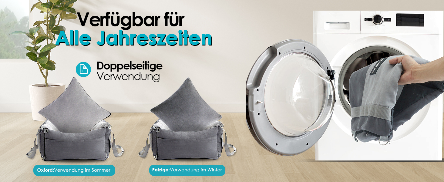 Portable Dog Car Seat for Small & Medium Dogs Under 15KG - Washable & Secure Travel Bed with Storage Pockets