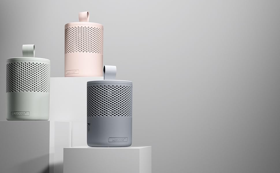 Безструмний осушувач повітря AbsoDry до 25 м² - з поповнюваним пакетом - з переробленого пластику - для вітальні, ванної кімнати, підвалу - осушувач для квартири