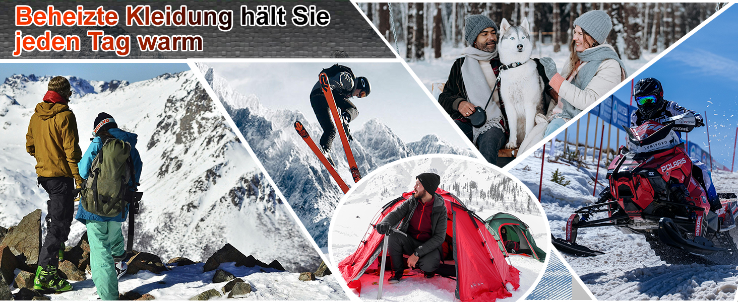 Електрична гріюча жилетка для чоловіків та жінок з 15 зонами нагріву - 3 режими температури, для активного відпочинку, катання на лижах, полювання, кемпінгу (без акумулятора), чорна, XXL