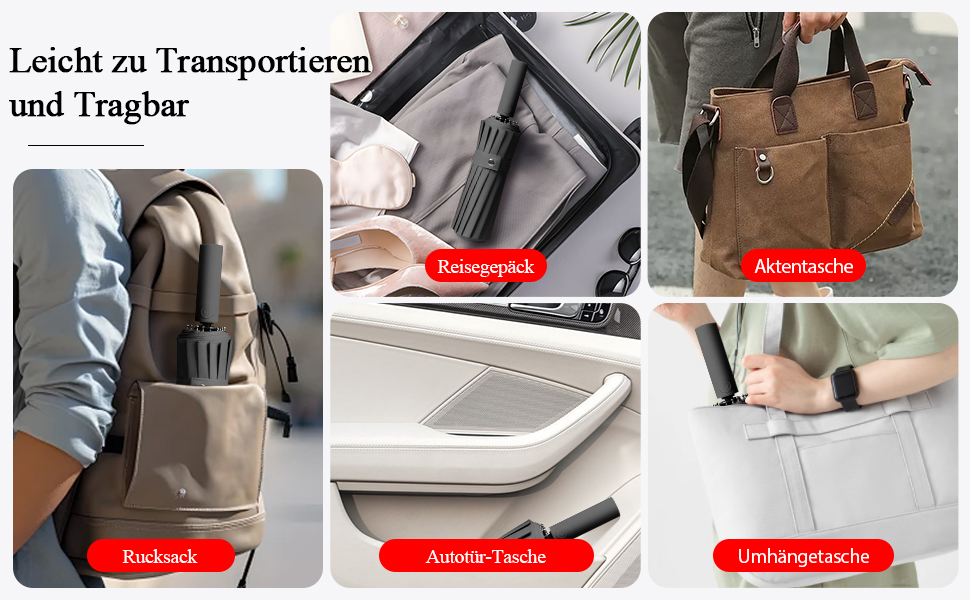 Стійкий до вітру парасолька: компактний автоматичний парасолька великого розміру з 16 ребрами, тефлонове покриття 210T, анти-UV, чорний