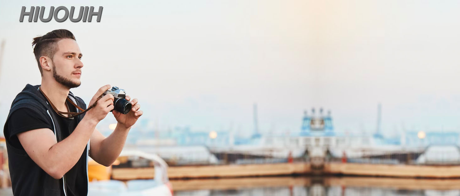 Сумка для камери HIUOUIH: фотосумка для DSLR/SLR камер, 26 x 19 x 15 см, сіра