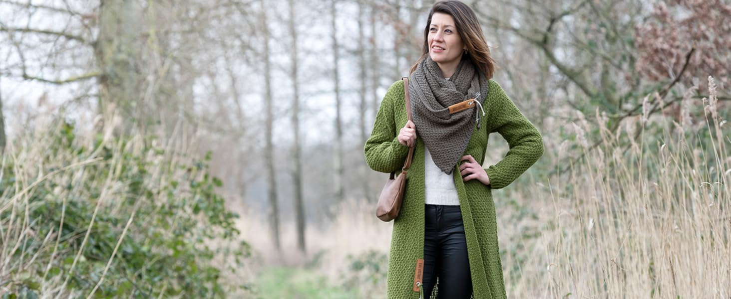 В'язана жилетка KNIT FACTORY Luna Lange - жіноча жилетка з вовни, великий в'яз, сірий колір, преміум якість