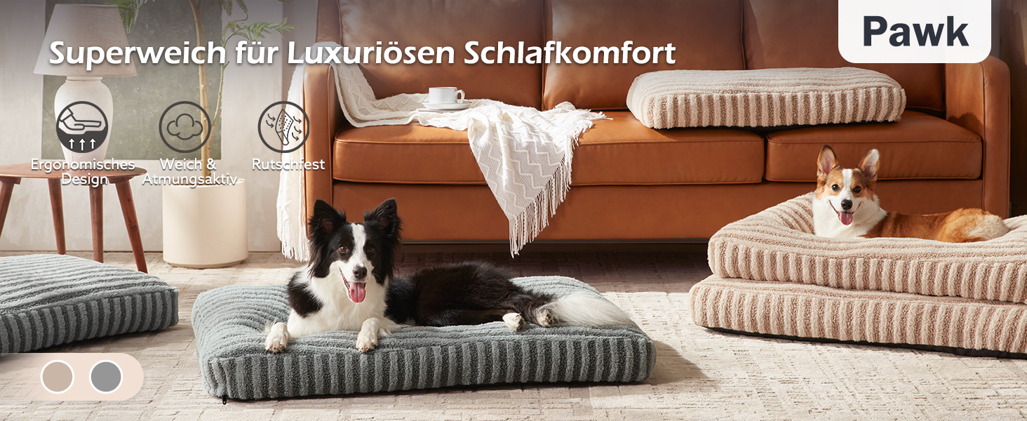 Крісло-ліжко для собак середніх порід, м'яке, знімне, антиковзаюче, 74x53x8 см, сіре