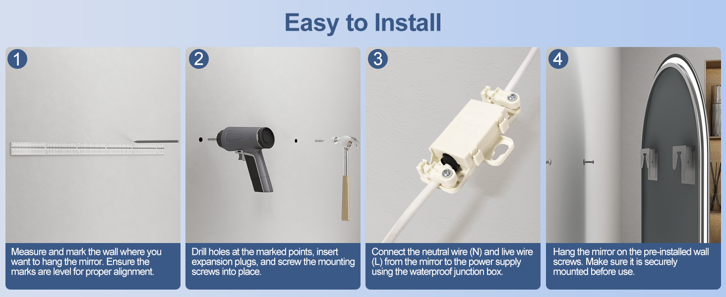 Дзеркало для ванної кімнати LED Starlead Munich 90x60 см з підсвічуванням, Bluetooth, регулюванням яскравості, 3 кольори світла, антизапарник, функція пам'яті, HD скло, IP44, горизонтальне/вертикальне встановлення, без рамки