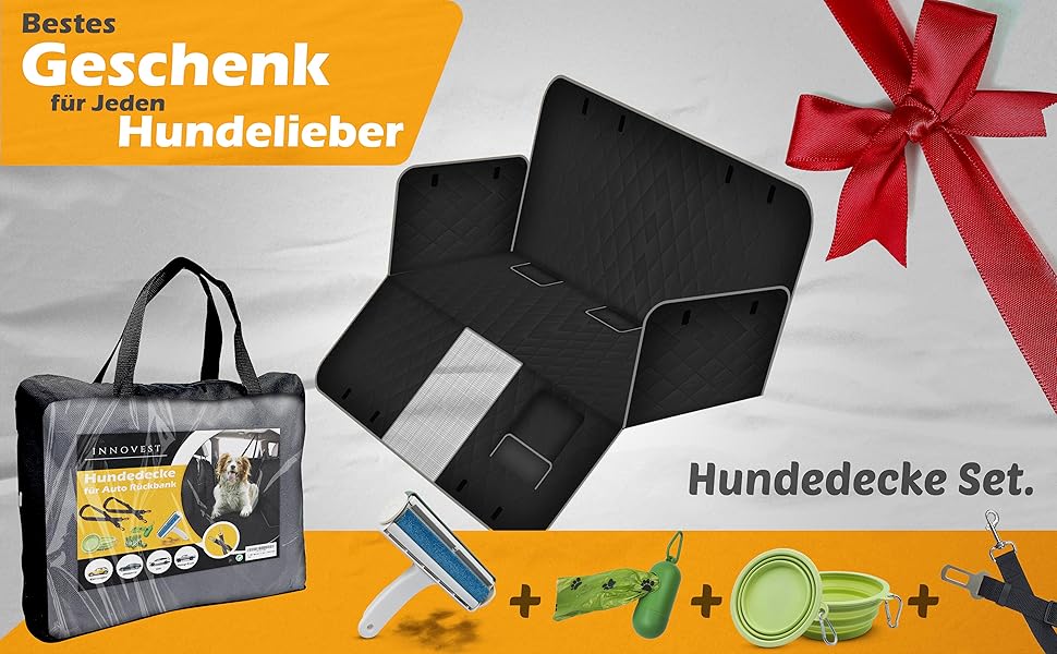 INNOVEST Захисний килимок для авто для собак - захист заднього сидіння, килимок у багажник, для подорожей та транспортування