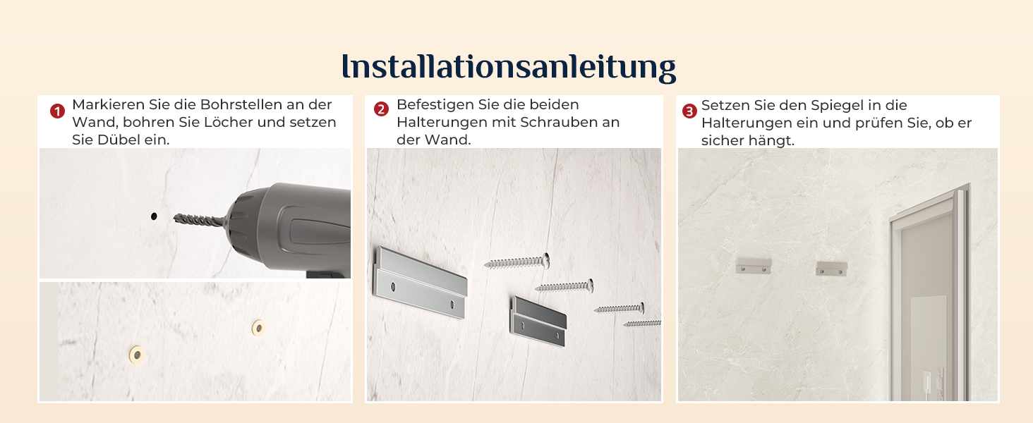 Дзеркало для ванної кімнати Keonjinn з підсвічуванням 60 см, антизапарюючий, з сенсорним вимикачем, пам'ять, 3 кольори світла, регульована яскравість, LED, без рами, прямокутне (90x90 см)