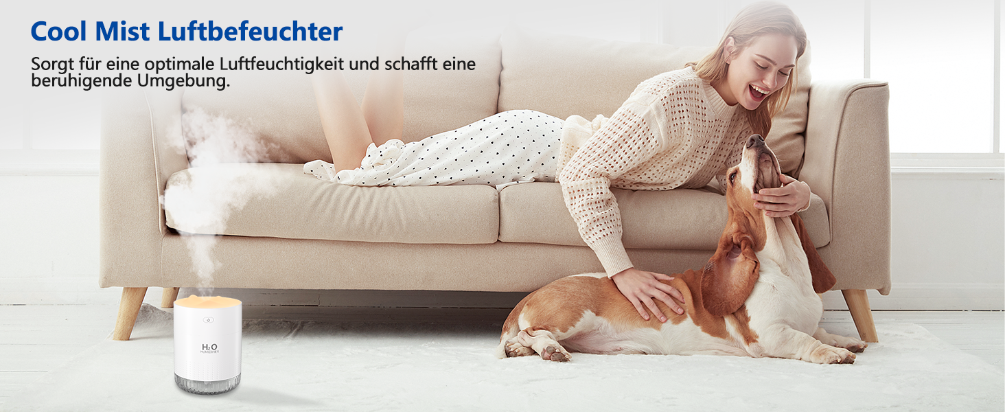 Зволожувач повітря Mini USB з LED-підсвіткою та регулюванням, для спальні, кімнати дитини, офісу, немовлят (зелений)