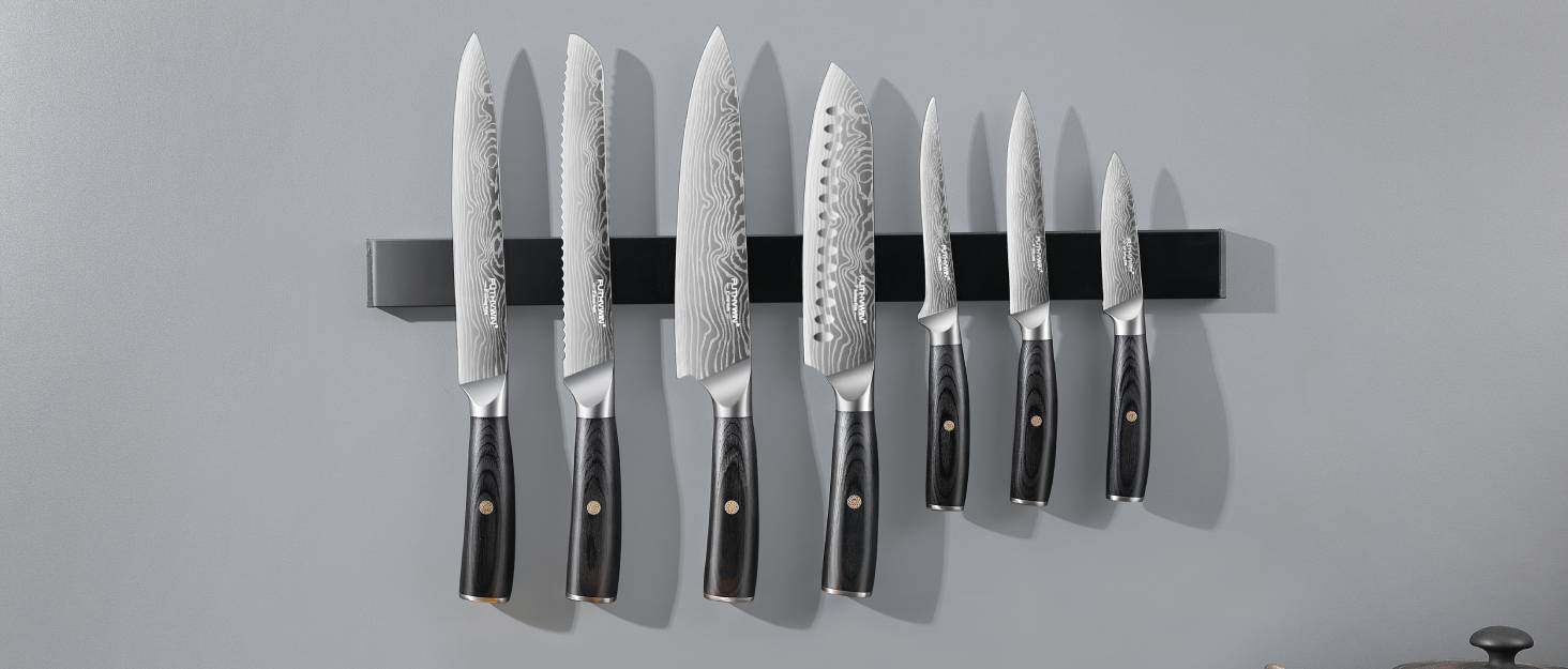 Набір кухонних ножів FUTHVWIN 7 предметів: професійний набір з японської високоякісної сталі з ергономічною ручкою, у подарунковій коробці