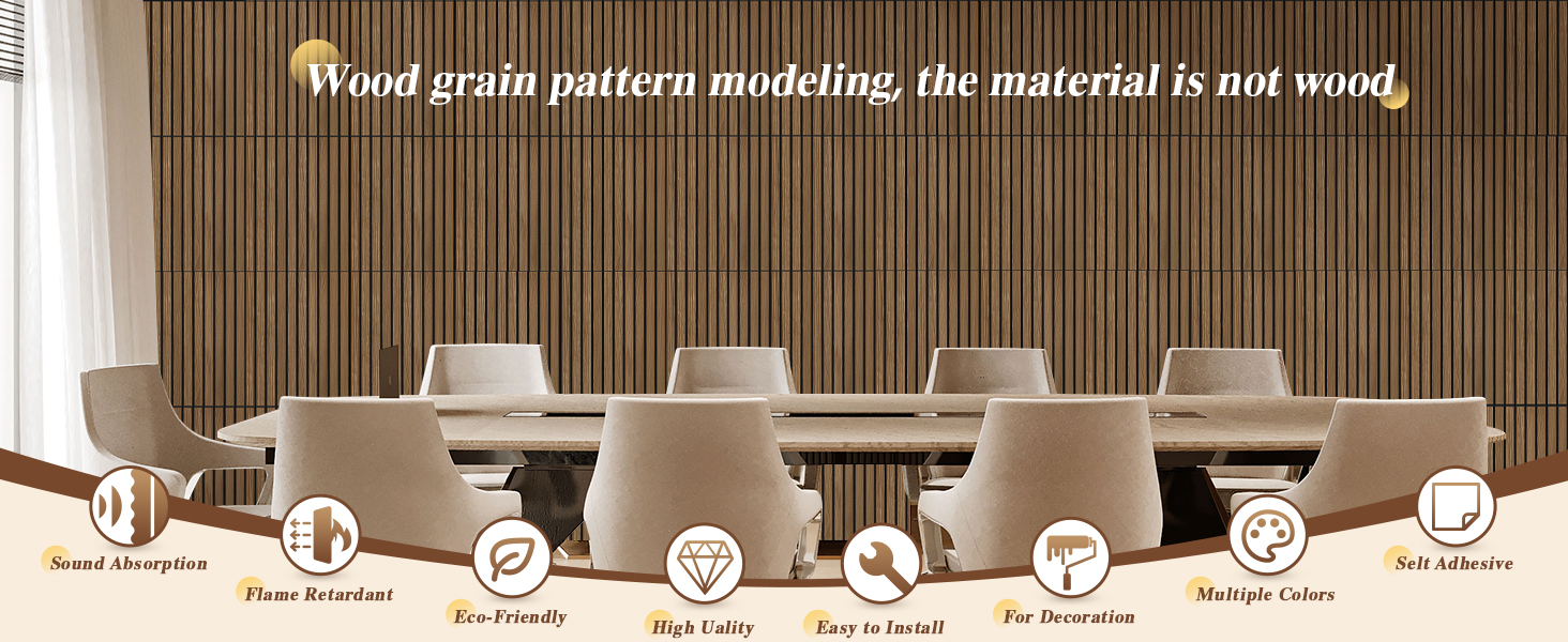Акустичні настінні панелі NZQXJXZ з дерев'яним шпоном, самоклеючі шумоізоляційні панелі для дому, офісу та студії, 40 x 30 x 1 см, 12 шт.