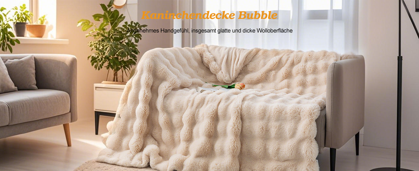 Плед Ergocar з м'якого штучного хутра, 160x200 см, світло-блакитний | Плед для дивану, крісла, ліжка