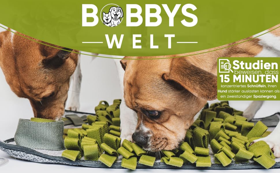 BOBBYS WELT інтерактивний нюховий килимок для собак і котів, міцна іграшка для розвитку інтелекту, зелений, з безкоштовною електронною книгою