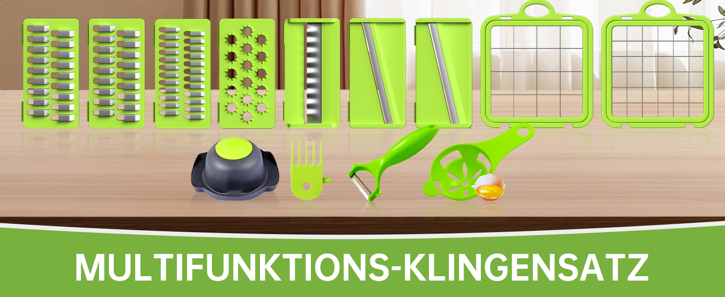 Набір для нарізки овочів Aliansheng 14 в 1: нарізник, кубик-нарізник, тертак для овочів та фруктів