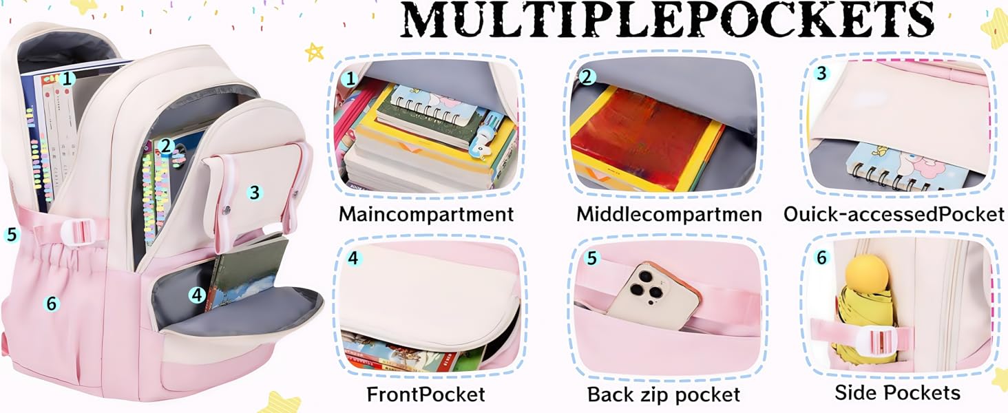 Шкільний рюкзак Aryan для жінок, 17 дюймів, легкий, з відділенням для ноутбука, сумка для жінок, підлітків, дівчаток та хлопців, для подорожей, навчання та роботи (колір: коричневий)