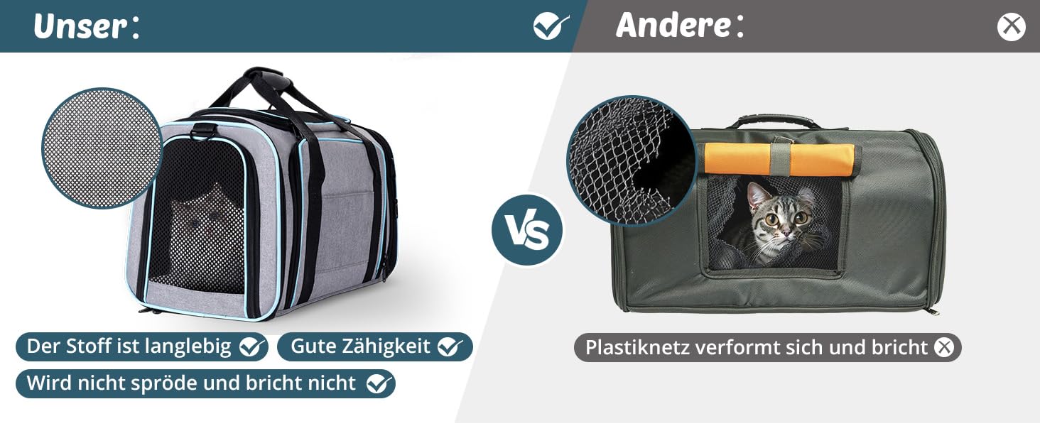 Розширювана переносна сумка для котів/собак, складана переноска для котів/собак, 47x29x29 см, переноска для котів, переноска для тварин - до 5,5 кг