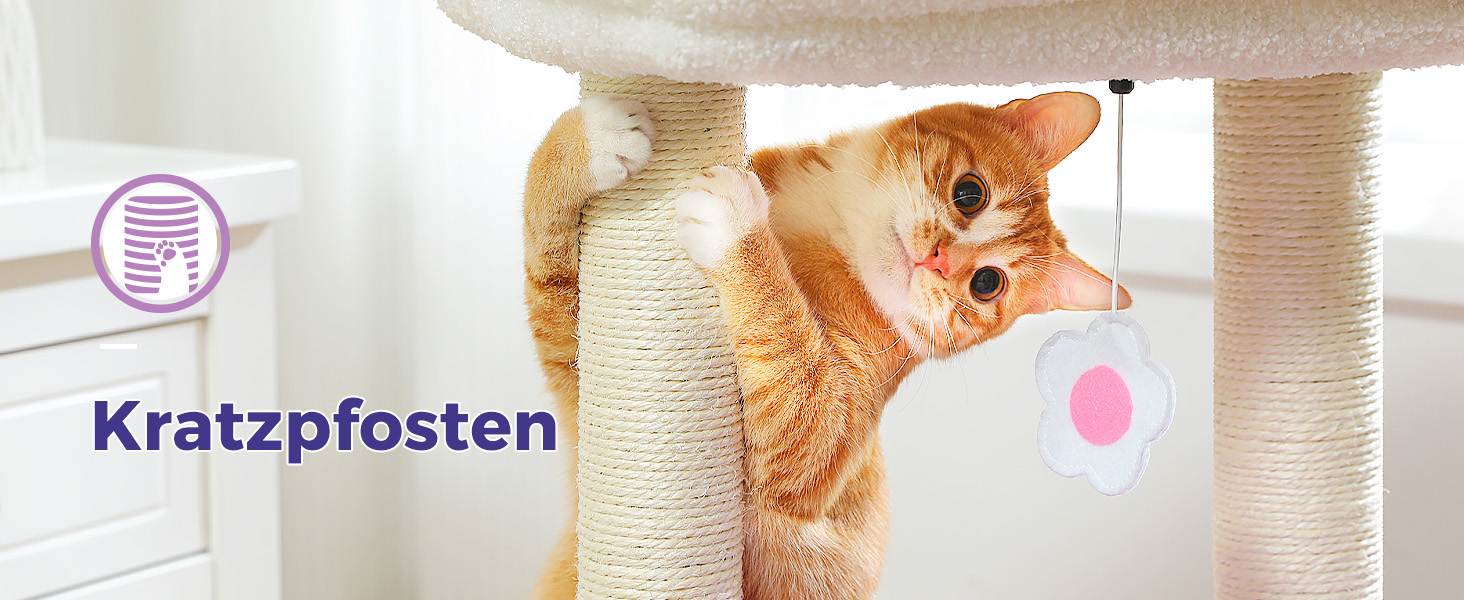 PAWZ Road Дерев'яний комплекс для котів з когтеточкою, багатоярусний, бежевий