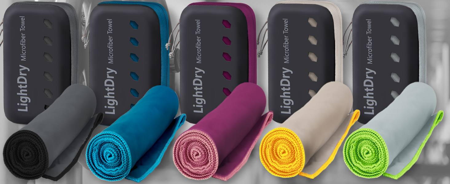 Спортивний рушник з мікрофібри для подорожей та спорту - швидковисихаючий, антибактеріальний, вбираючий (120 x 50 см, блакитний)