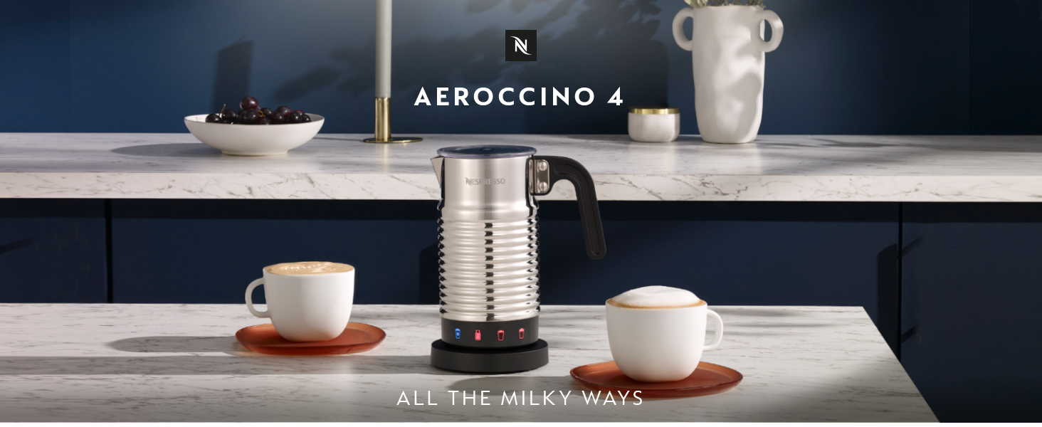 Nespresso Aeroccino 4 - електричний спінювач молока, срібний