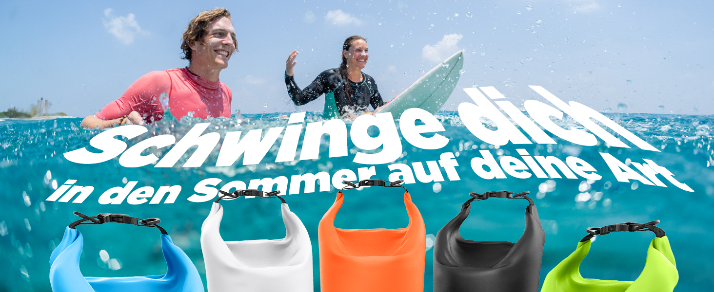 Водонепроникний набір сумок Spigen Aqua Shield 20L+2L для пляжу, плавання, кемпінгу, човна, каяка, чорний