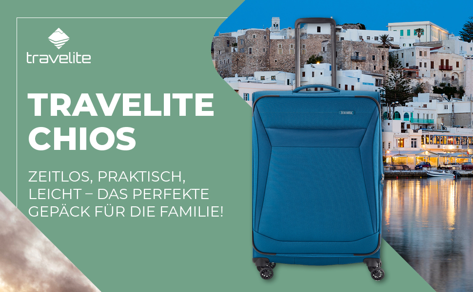 Валіза Travelite Chios L на 4 колесах, м'яка тканина, розширювана, з захистом кутів, 78 см, 90-97 л, стильний дизайн