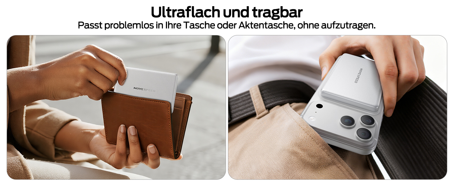 Power Bank Magsafe 5000mAh Slim (Білий перламутр) - Бездротовий магнітний акумулятор для iPhone та Samsung