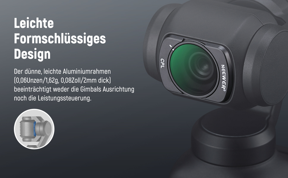 Набір фільтрів NEEWER CPL ND для DJI Osmo Pocket 3: CPL, ND16, ND64, ND256, з магнітним кріпленням та 2 серветками для чищення