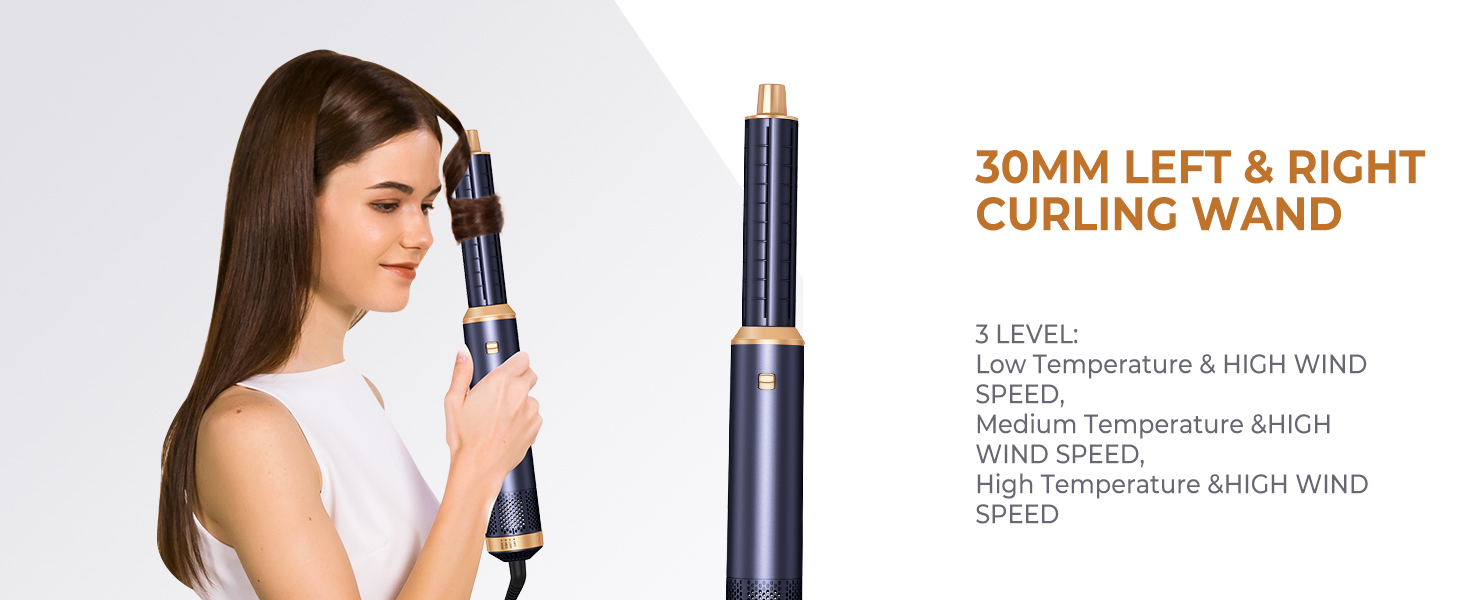 Airstyler Rundbürstenföhn 6 в 1: Набір для укладки волосся, фен-щітка, плойка, 1000W, 3 температурні режими