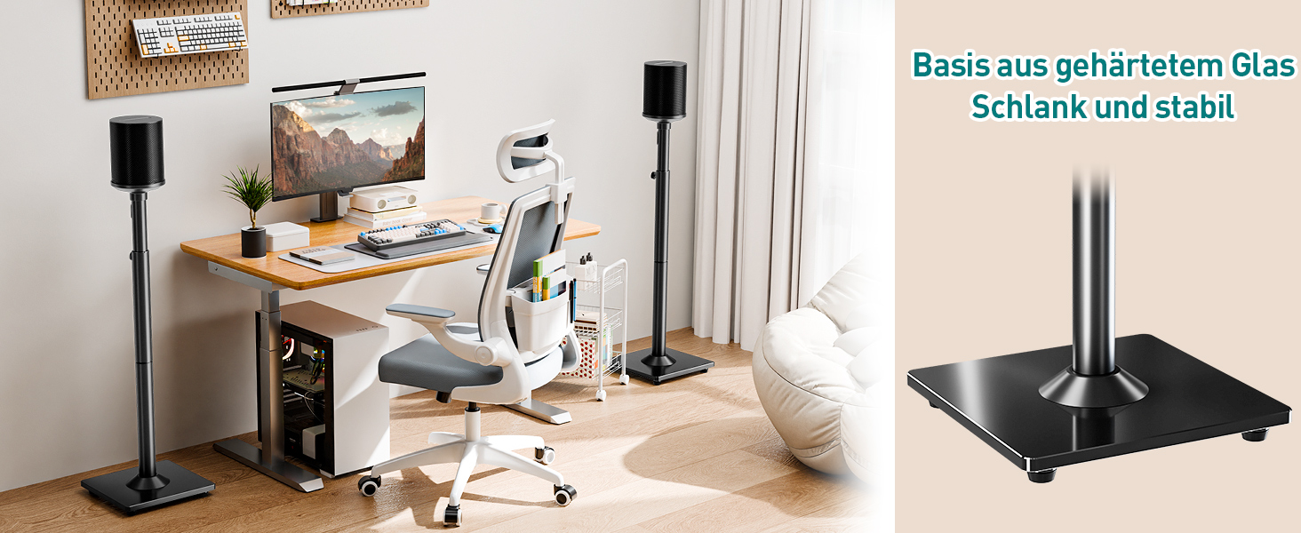 Підставка для колонок ELIVED для Sonos One, One SL, Play: 1, Era 100, регульована висота 88,8-110,3 см, пара, EV5024