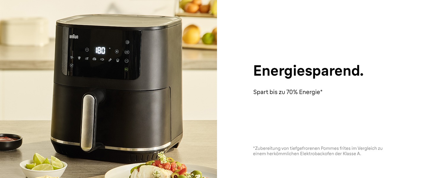 Фритюрниця електрична Braun MultiFry 5 HF5030 6л з технологією RealAir, сенсорне управління, 8 програм, чорна