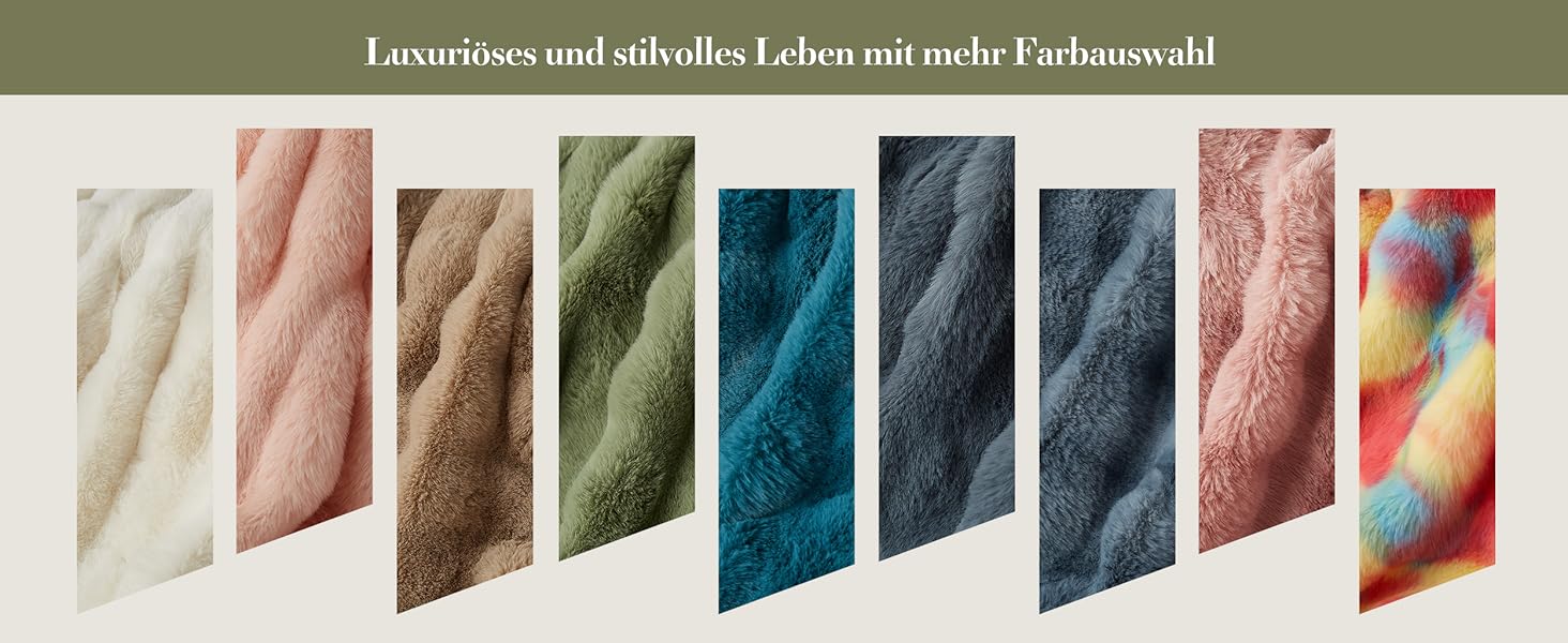 М'яка плюшева ковдра Luofanfei 180x200 см, салатово-кремовий колір, з ефектом 