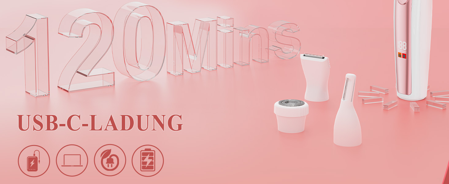 Електричний триммер для тіла MAXGROOM 4-в-1: для обличчя, брів, тіла та інтимної зони, білий