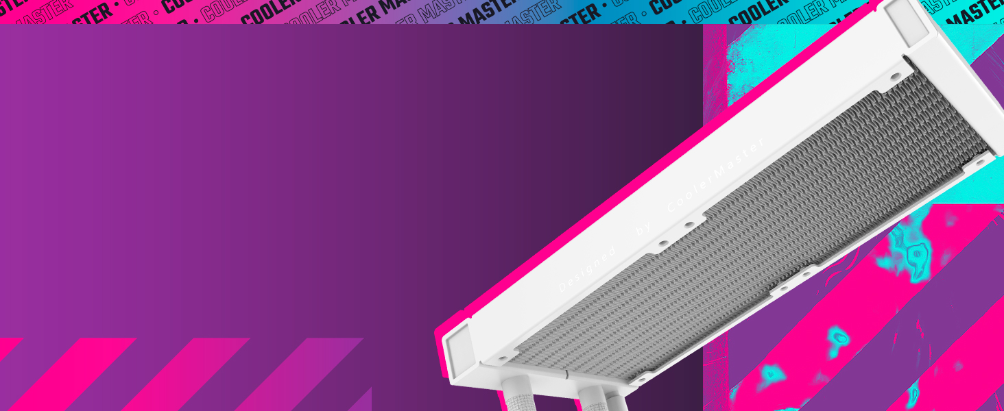 Система водяного охолодження Cooler Master MasterLiquid PL240 Flux White - AIO з 2 x 120mm вентиляторами, 240mm радіатор, ARGB-контролер (2-ге покоління), сумісна з AMD та Intel, білий колір