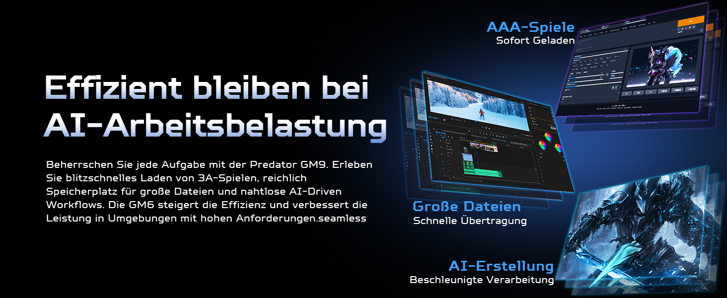 SSD Acer Predator GM7 1TB M.2 NVMe PCIe 4.0 - Швидкість до 7400 МБ/с - TLC NAND Flash - Внутрішній SSD для ПК, ноутбука та PS5